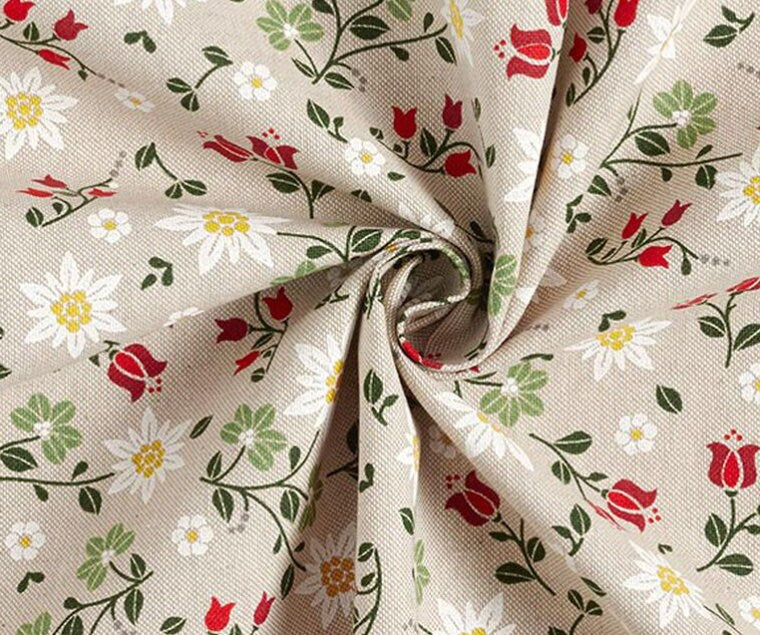 Edelweiss Natural Cushion Cover , Floral Pillow cover , Throw Pillow , Scatter Cushions , Cushion Cover UK