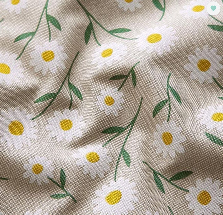 Daisies Natural Cushion Cover , Floral Pillow cover , Throw Pillow , Scatter Cushions , Cushion Cover UK