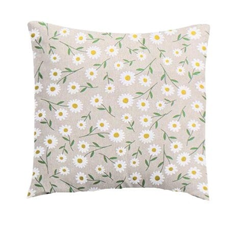 Daisies Natural Cushion Cover , Floral Pillow cover , Throw Pillow , Scatter Cushions , Cushion Cover UK