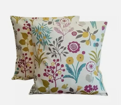 Floral Berry Cushion Cover , Heather Olive Purple Floral Leaf Cushion Cover , Throw Pillow , Scatter Cushions , Cushion Cover UK