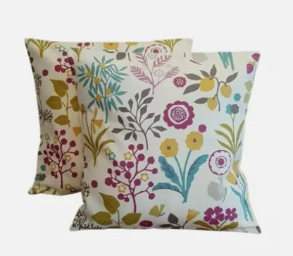Floral Berry Cushion Cover , Heather Olive Purple Floral Leaf Cushion Cover , Throw Pillow , Scatter Cushions , Cushion Cover UK