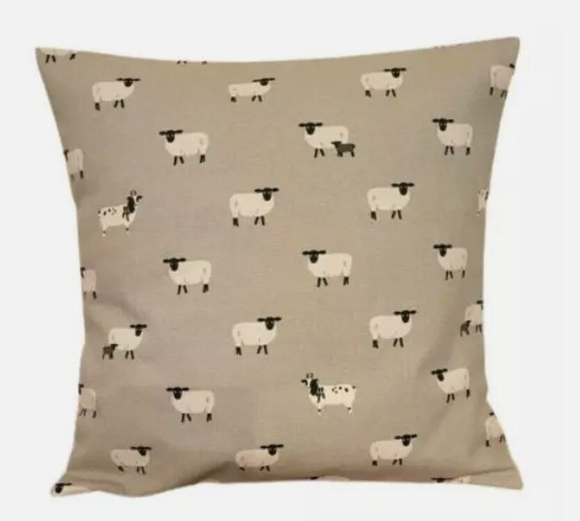 Sophie Allport Sheep Cushion Cover , Grey Black Pillow cover , Throw Pillow , Scatter Cushions , Cushion Cover UK