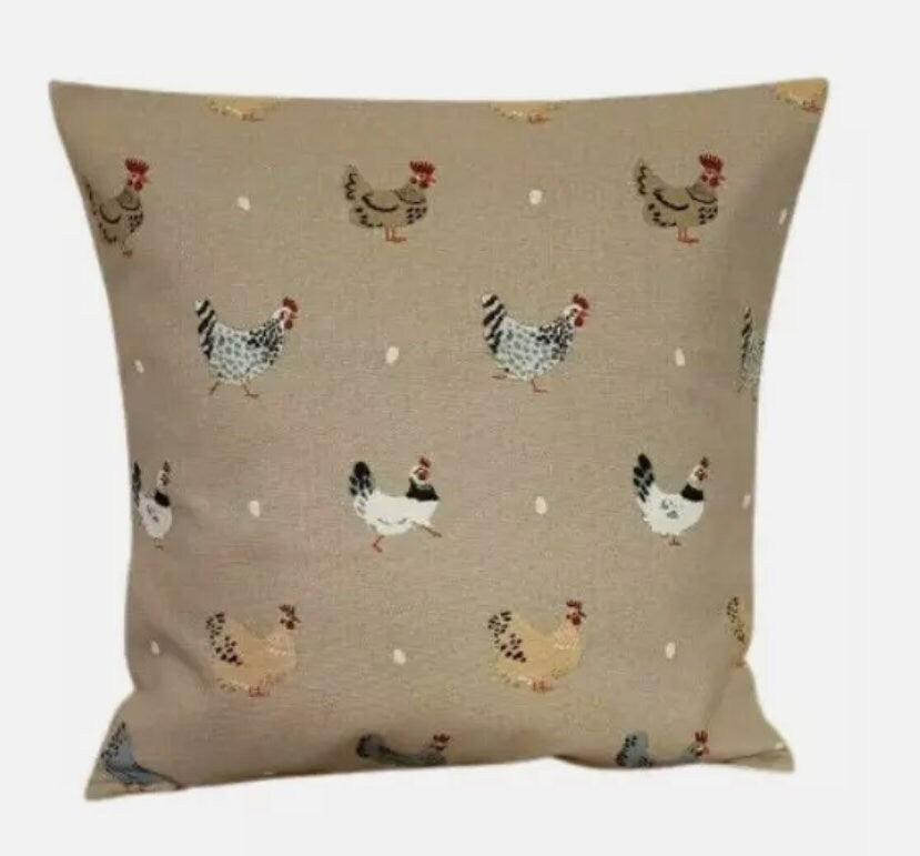 Sophie Allport Hen Chicken Cushion Cover , Sophie Allport Lay A Little Egg Hen Chicken Cushion Cover , Scatter Cushions , Cushion Cover UK