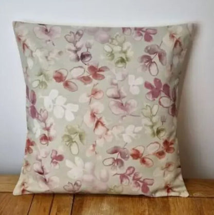 Eucalyptus Beige Red Cushion Cover , Honour Rosewood Floral Cushion Cover , Throw Pillow , Scatter Cushions , Cushion Cover UK