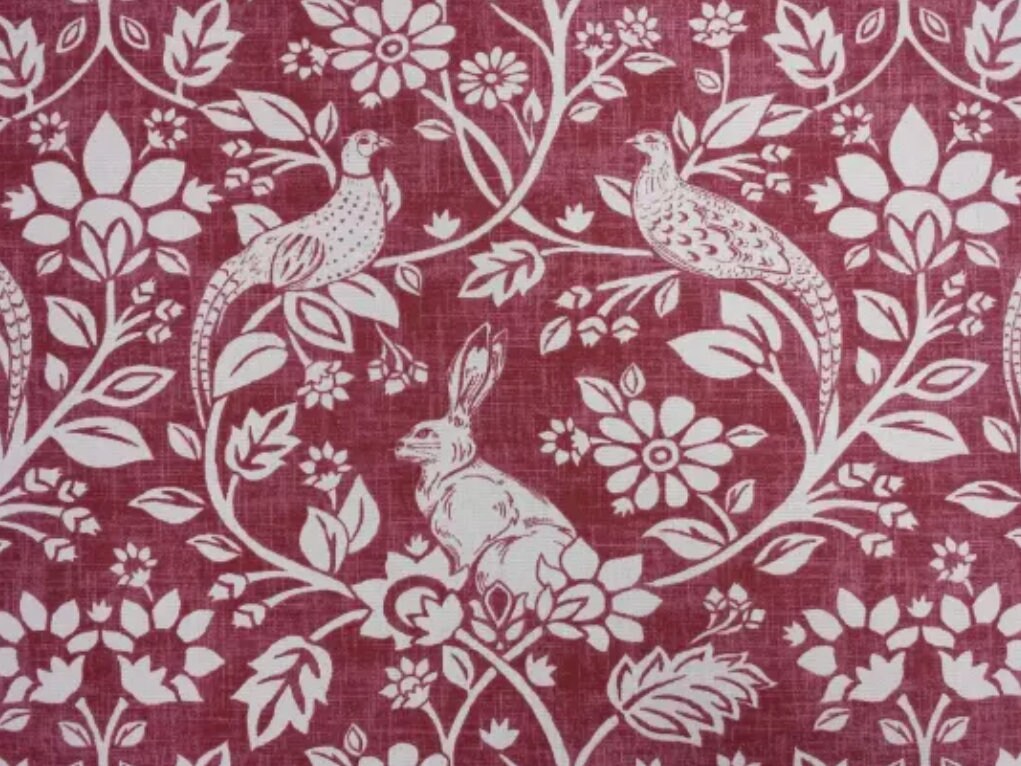 Heathland Rouge Red Cushion Cover , Hares And Game Pleasant Birds Cushion Cover , Throw Pillow , Scatter Cushions , Cushion Cover UK