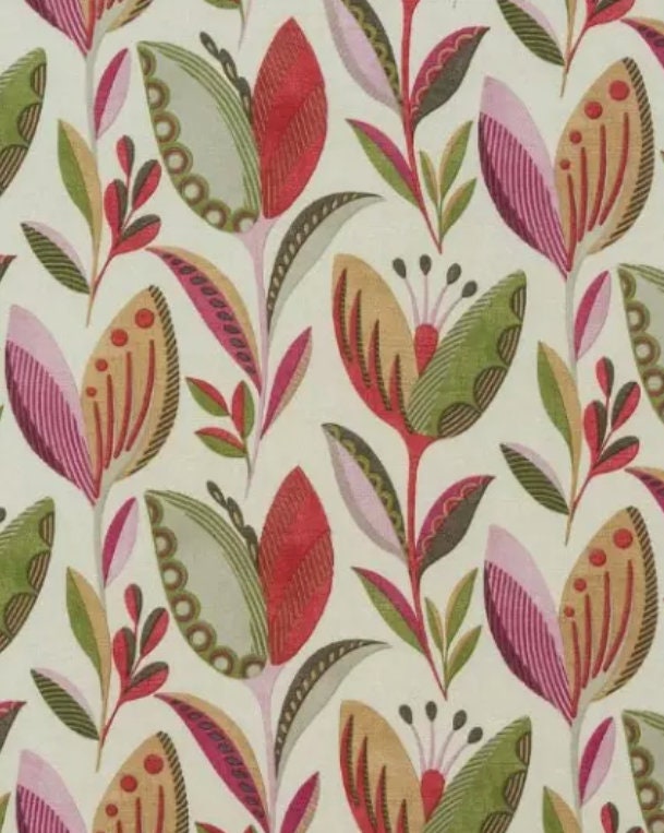 Fryetts Leon Pomegranate Red Floral Cushion Cover , Throw Pillow , Scatter Cushions , Cushion Cover UK