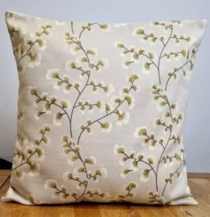 Haiku Blossom Floral Beige Gold Cushion Cover , Throw Pillow , Scatter Cushions , Cushion Cover UK