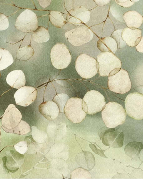Honesty Leaf Tablecloth , Lunaria Honesty Green Leaves Table Cloth , Round Oval Rectangle