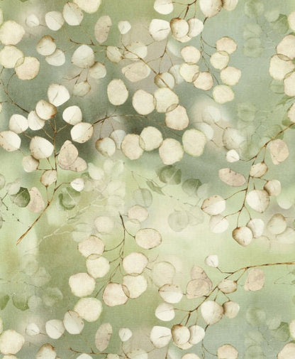 Honesty Leaf Tablecloth , Lunaria Honesty Green Leaves Table Cloth , Round Oval Rectangle