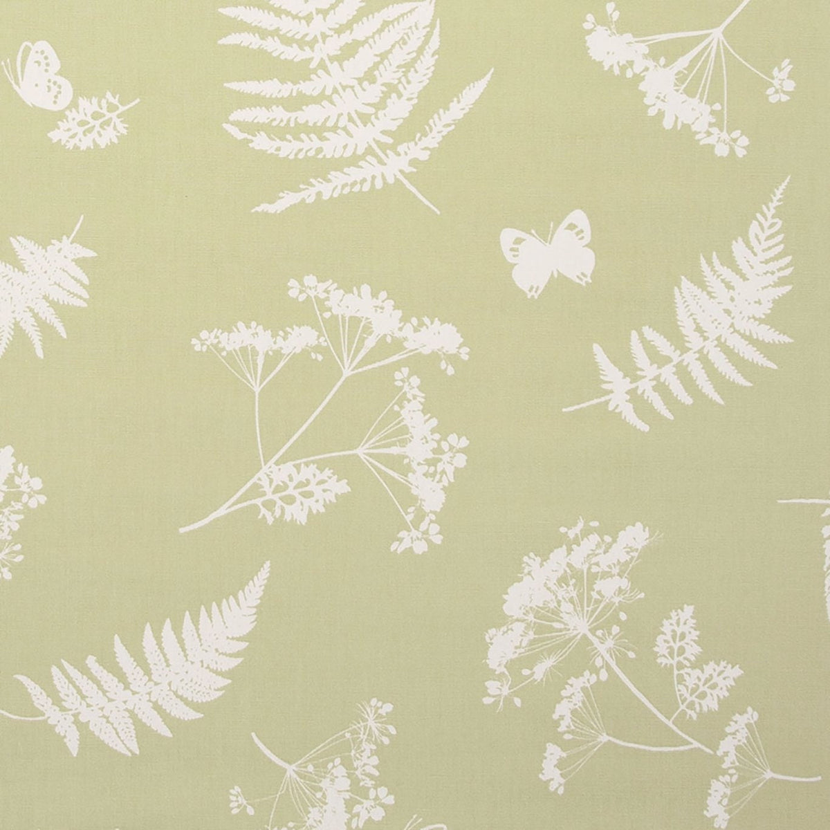 Floral Leaves Green Tablecloth, Scandi Style, Handmade Cotton Linen