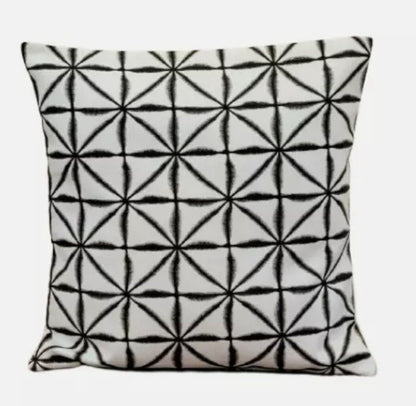 Abstract Geometric Cushion Cover , Nussa Charcoal Black Cushion Cover , Throw Pillow , Scatter Cushions , Cushion Cover UK