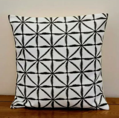 Abstract Geometric Cushion Cover , Nussa Charcoal Black Cushion Cover , Throw Pillow , Scatter Cushions , Cushion Cover UK