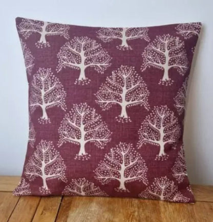 Great Oak Tree Cushion Cover , Red Floral Cushion Cover , Throw Pillow , Scatter Cushions , Cushion Cover UK