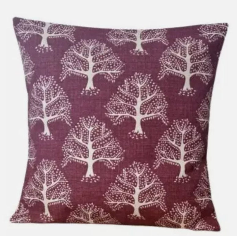 Great Oak Tree Cushion Cover , Red Floral Cushion Cover , Throw Pillow , Scatter Cushions , Cushion Cover UK