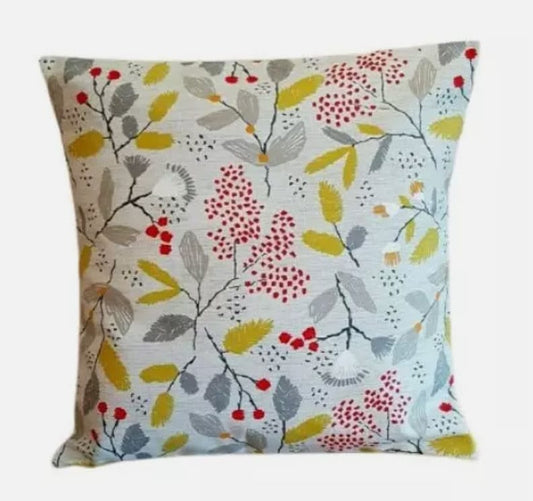 Ashley Wilde Scandi Trail Grey Cushion Cover , Christmas Berries Cushion Cover , , Throw Pillow , Scatter Cushions , Cushion Cover UK