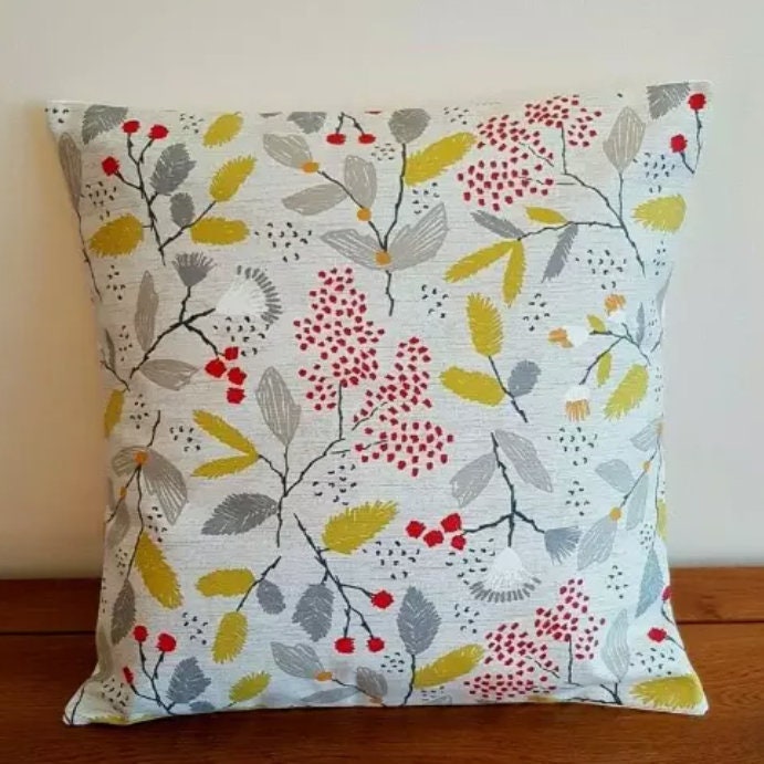 Ashley Wilde Scandi Trail Grey Cushion Cover , Christmas Berries Cushion Cover , , Throw Pillow , Scatter Cushions , Cushion Cover UK