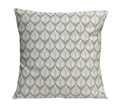 Elise Leaf Smoke Grey Cushion Cover , Leaves Grey Cushion Cover , Throw Pillow , Scatter Cushions , Cushion Cover UK