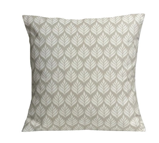 Elise Leaf Natural Cushion Cover , Leaves Beige Cushion Cover , Throw Pillow , Scatter Cushions , Cushion Cover UK