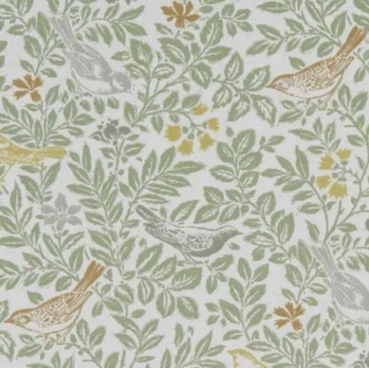 Bird Floral Cushion Cover , Bird Song Autumn Sage Green Cushion Cover , Throw Pillow , Scatter Cushions , Cushion Cover UK
