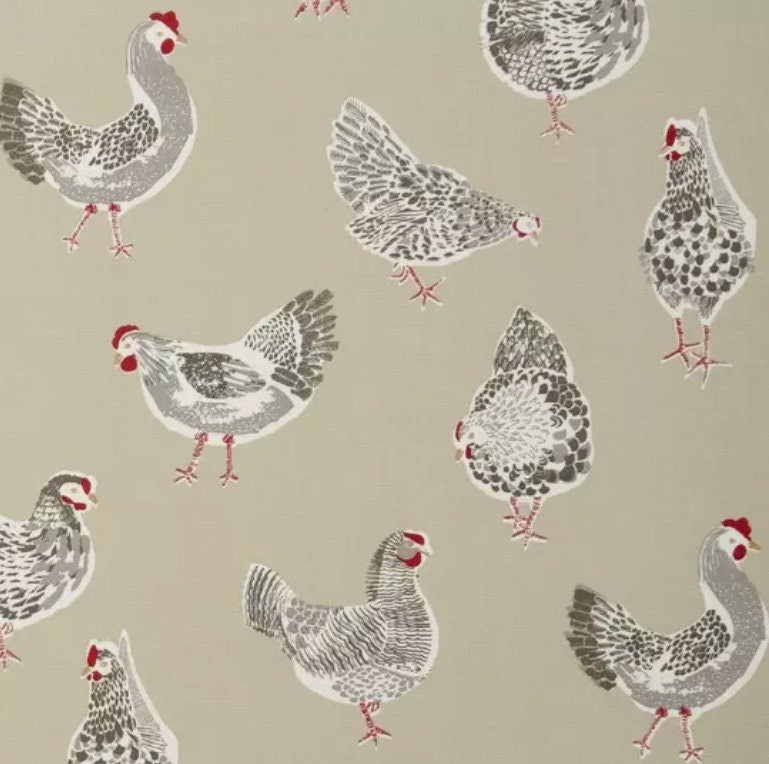 Rooster Cushion Cover , Hen Chicken Cushion Cover , Sage Green Cushion Cover , Throw Pillow , Scatter Cushions , Cushion Cover UK