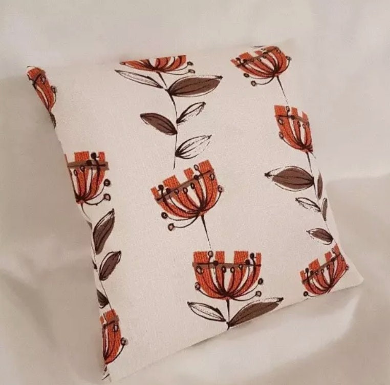 Scandi Floral Cushion Cover , Belfield Kristen Floral Orange Cushion Cover , Throw Pillow , Scatter Cushions , Cushion Cover UK