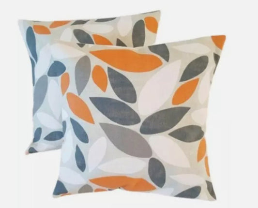 Pimlico Orange Mango Cushion Cover , Leaf Petals Cushion Cover , Throw Pillow , Scatter Cushions , Cushion Cover UK