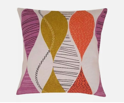 Geometric Cushion Cover , Abstract Orange Purple Cushion Cover , Throw Pillow , Scatter Cushions , Cushion Cover UK