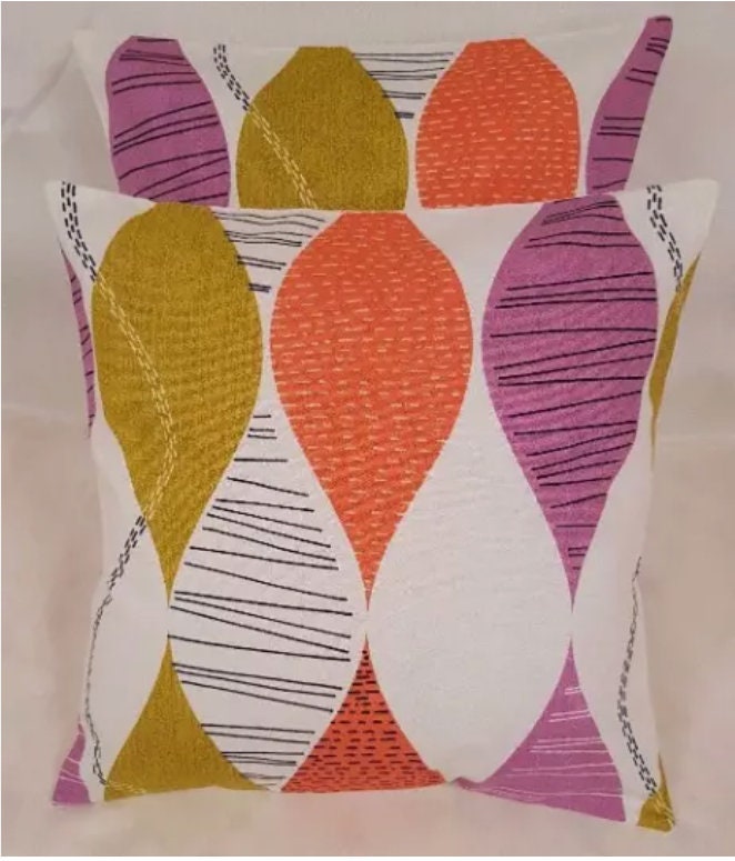 Geometric Cushion Cover , Abstract Orange Purple Cushion Cover , Throw Pillow , Scatter Cushions , Cushion Cover UK