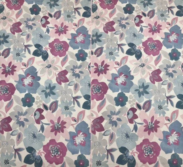 Wildflowers Floral Purple Blue Cushion Cover , Throw Pillow , Scatter Cushions , Cushion Cover UK