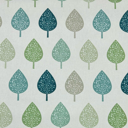Round Symmetrical Leaf Leaves Tablecloth , Blue Teal , Round Oval Rectange