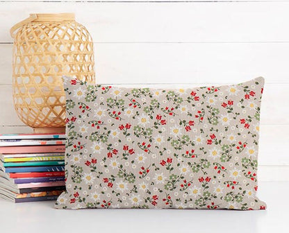 Edelweiss Natural Cushion Cover , Floral Pillow cover , Throw Pillow , Scatter Cushions , Cushion Cover UK