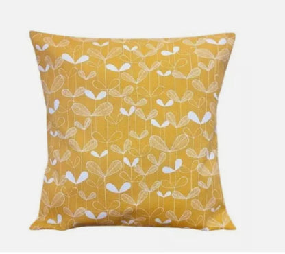 MissPrint Saplings Sunflower Floral Yellow Ochre Cushion Cover , Scandi Cushion Cover , Throw Pillow , Scatter Cushions , Cushion Cover UK