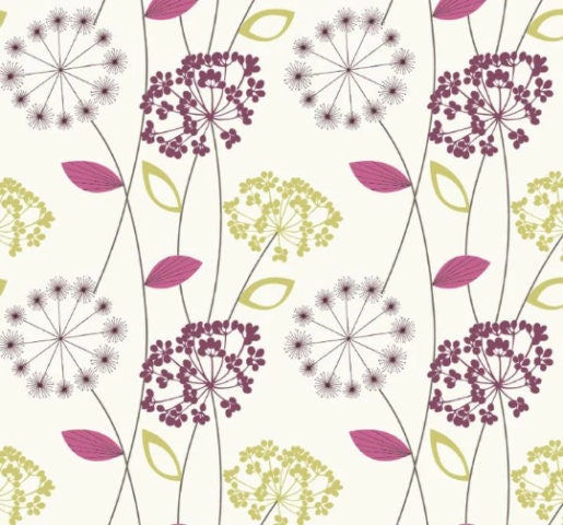Allium Floral Cushion Cover: Handmade Cotton Throw Pillow
