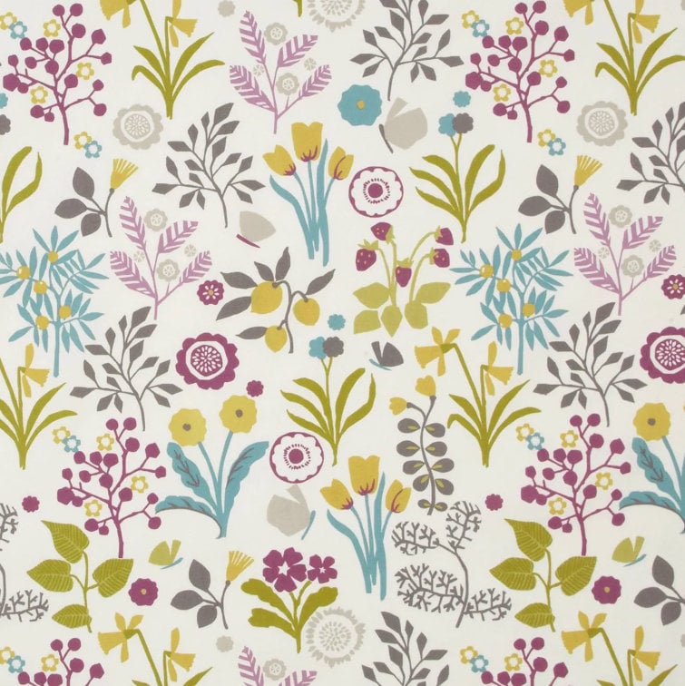 Floral Berry Cushion Cover , Heather Olive Purple Floral Leaf Cushion Cover , Throw Pillow , Scatter Cushions , Cushion Cover UK