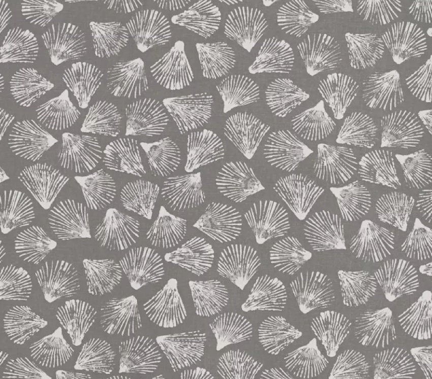 Seashells Cushion Cover , Sandbank Seashells Shale Grey Cushion Cover , Throw Pillow , Scatter Cushions , Cushion Cover UK