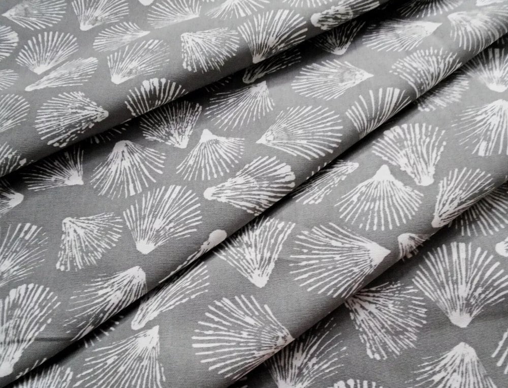 Seashells Cushion Cover , Sandbank Seashells Shale Grey Cushion Cover , Throw Pillow , Scatter Cushions , Cushion Cover UK