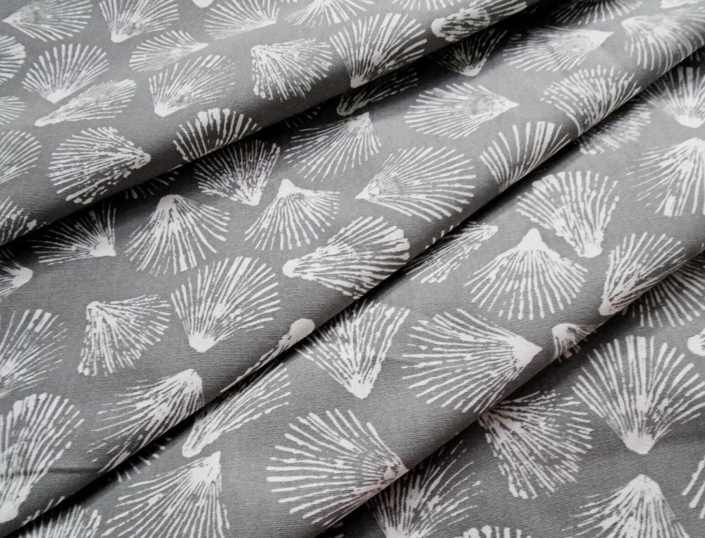 Seashells Cushion Cover , Sandbank Seashells Shale Grey Cushion Cover , Throw Pillow , Scatter Cushions , Cushion Cover UK
