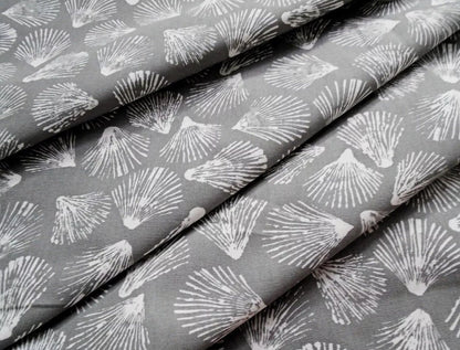 Seashells Cushion Cover , Sandbank Seashells Shale Grey Cushion Cover , Throw Pillow , Scatter Cushions , Cushion Cover UK