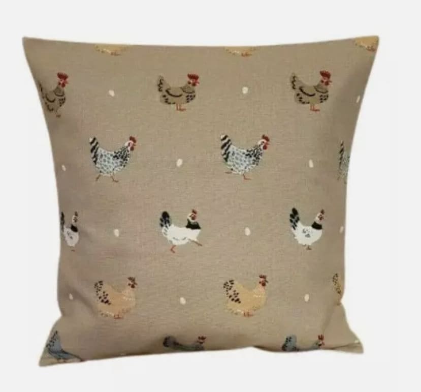 Sophie Allport Hen Chicken Cushion Cover , Sophie Allport Lay A Little Egg Hen Chicken Cushion Cover , Scatter Cushions , Cushion Cover UK