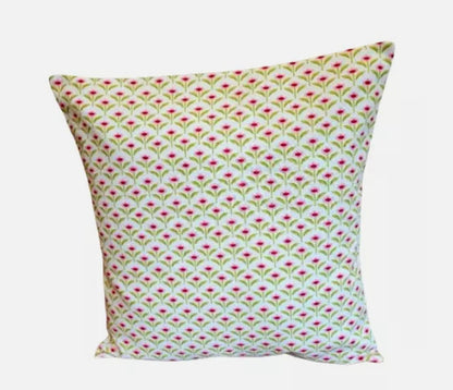 Scandi Floral Flowers Cushion Cover , iLiv Pink Green Posy Chintz Floral Cushion Cover , Throw Pillow , Scatter Cushions , Cushion Cover UK
