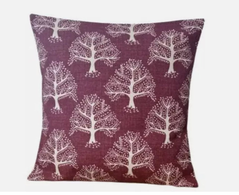 Great Oak Tree Cushion Cover , Red Floral Cushion Cover , Throw Pillow , Scatter Cushions , Cushion Cover UK