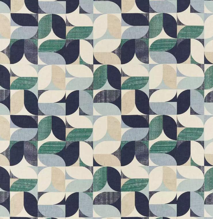 Geometric Cushion Cover , Clarke & Clarke Reno Navy Mineral Cushion Cover , Throw Pillow , Scatter Cushions , Cushion Cover UK