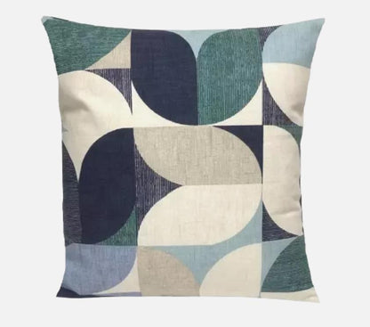 Geometric Cushion Cover , Clarke & Clarke Reno Navy Mineral Cushion Cover , Throw Pillow , Scatter Cushions , Cushion Cover UK