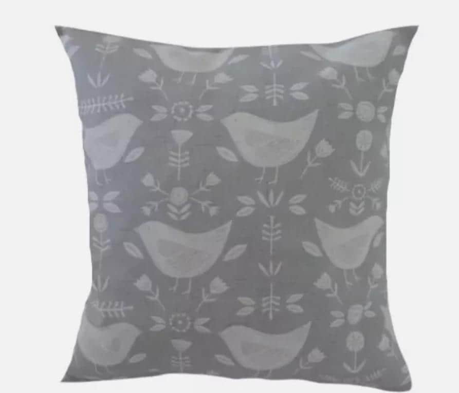 Scandi Birds Cushion Cover , Narvik Grey Birds Cushion Cover , Throw Pillow , Scatter Cushions , Cushion Cover UK