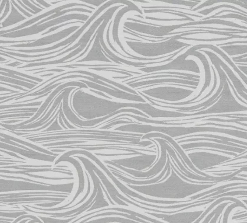 Ocean Waves Grey Cushion Cover , Seaside Nautical Surf Grey Cushion Cover , Throw Pillow , Scatter Cushions , Cushion Cover UK