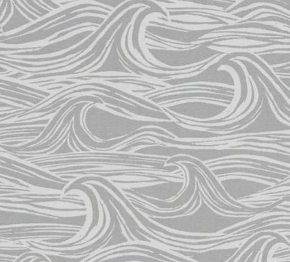 Ocean Waves Grey Cushion Cover , Seaside Nautical Surf Grey Cushion Cover , Throw Pillow , Scatter Cushions , Cushion Cover UK