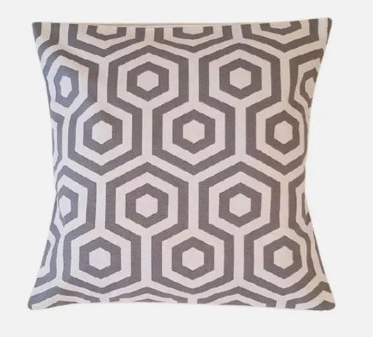 Geometric Grey Cushion Cover , Throw Pillow , Scatter Cushions , Cushion Cover UK