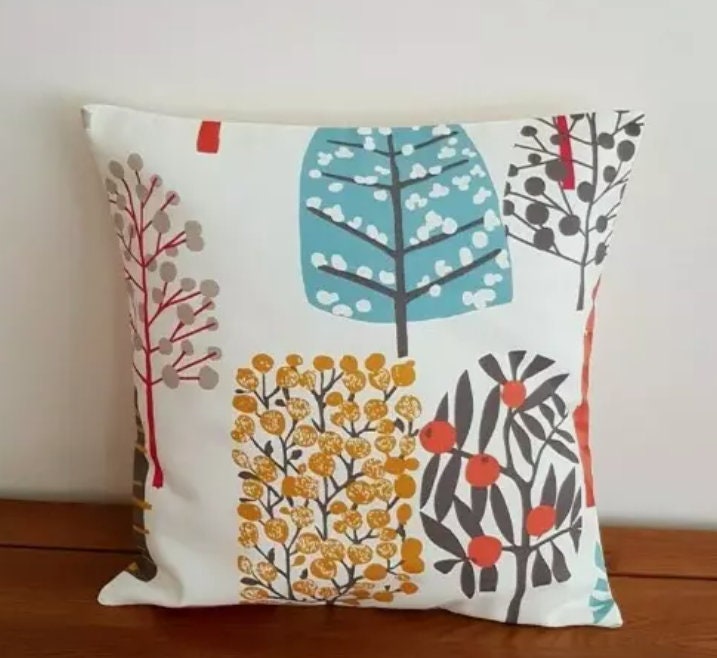 Tree Blossom Cushion Cover , Floral Spice Orange Cushion Cover , Throw Pillow , Scatter Cushions , Cushion Cover UK