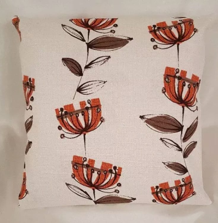 Scandi Floral Cushion Cover , Belfield Kristen Floral Orange Cushion Cover , Throw Pillow , Scatter Cushions , Cushion Cover UK