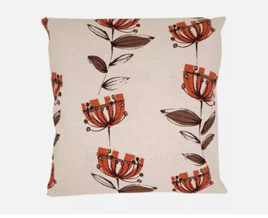 Scandi Floral Cushion Cover , Belfield Kristen Floral Orange Cushion Cover , Throw Pillow , Scatter Cushions , Cushion Cover UK